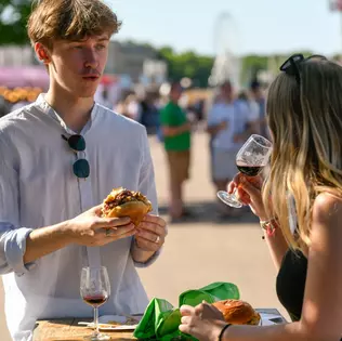 Couple at Wine Festival